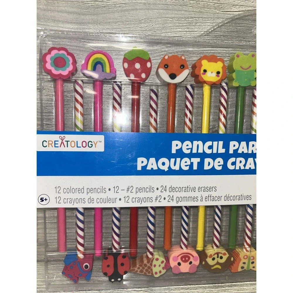 Creatology Pencil Party Pack with Erasers 48pc NEW SEALED (E4)